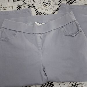 Coral Bay Women's Straight Leg Pants in Soft Gray